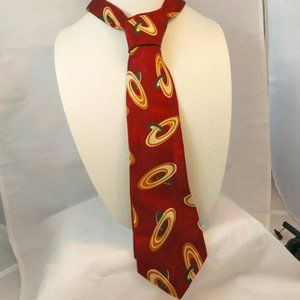 Vintage Hugo Boss Italy men's Silk Tie Burgundy Mid century style